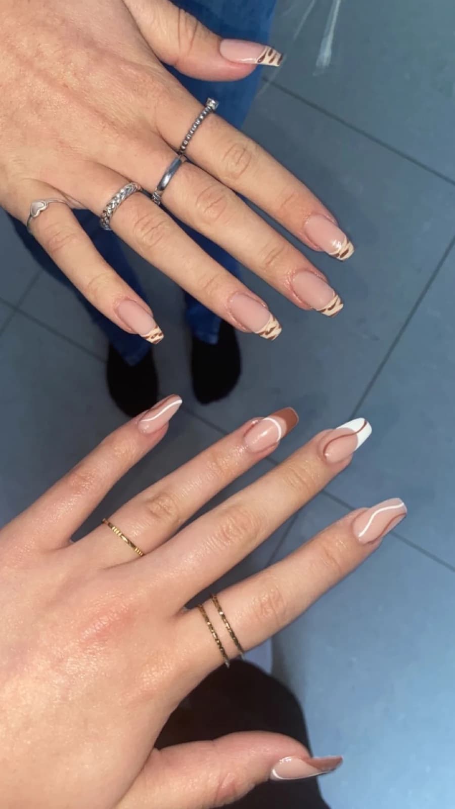 Zilver-witte nail art